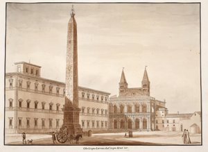 El obelisco de Letrán, del Circo Máximo de Agostino Tofanelli